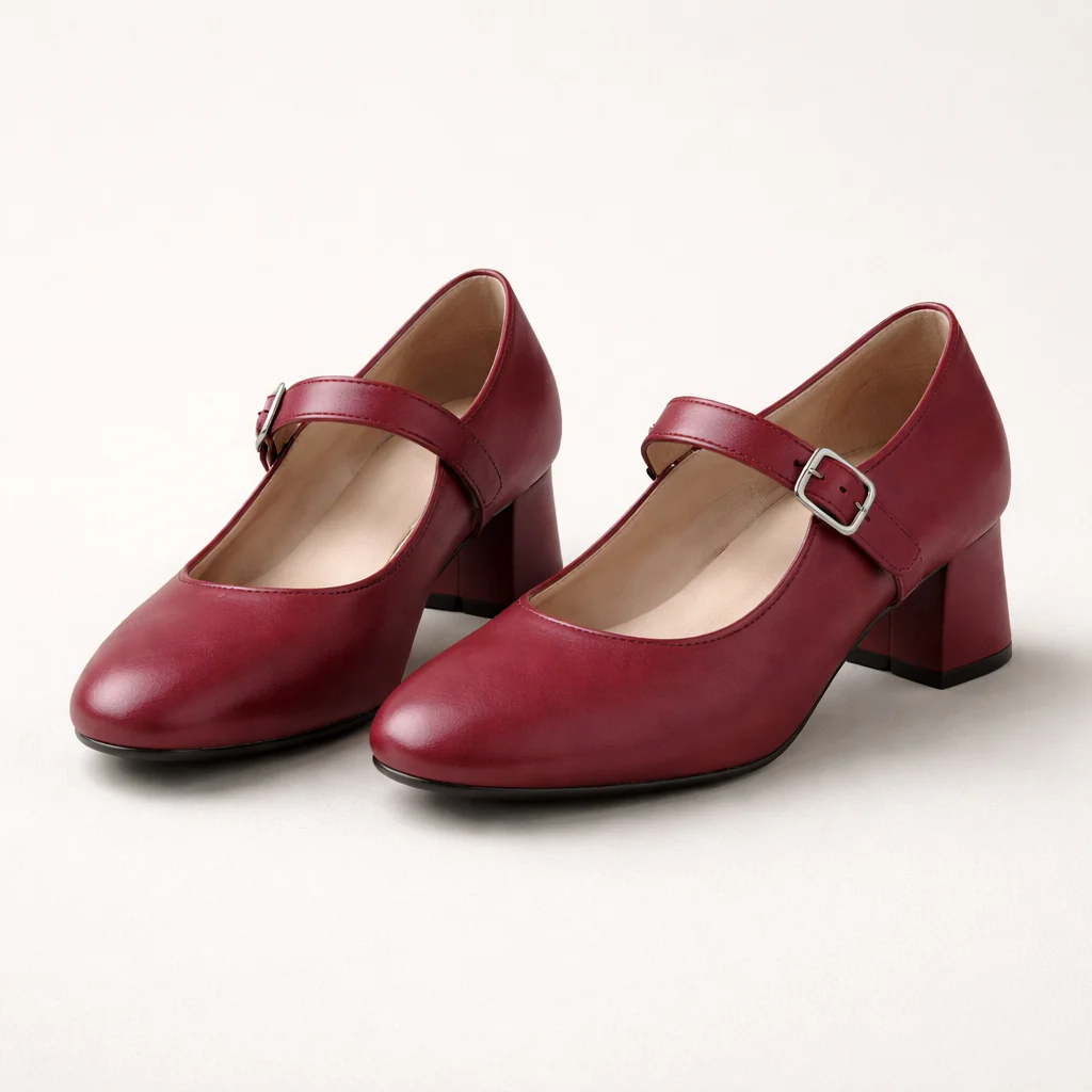 Chaussures Mary Jane pour femmes | Talon bloc, boucle en cuir | Confort ajusté - Image 4