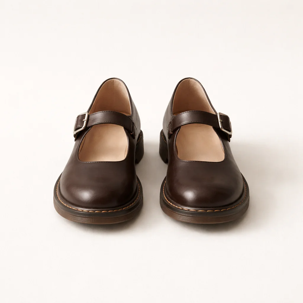 Chaussures Mary Jane pour Femmes | Cuir Plat, Style Vintage | Bride Ajustable - Image 4
