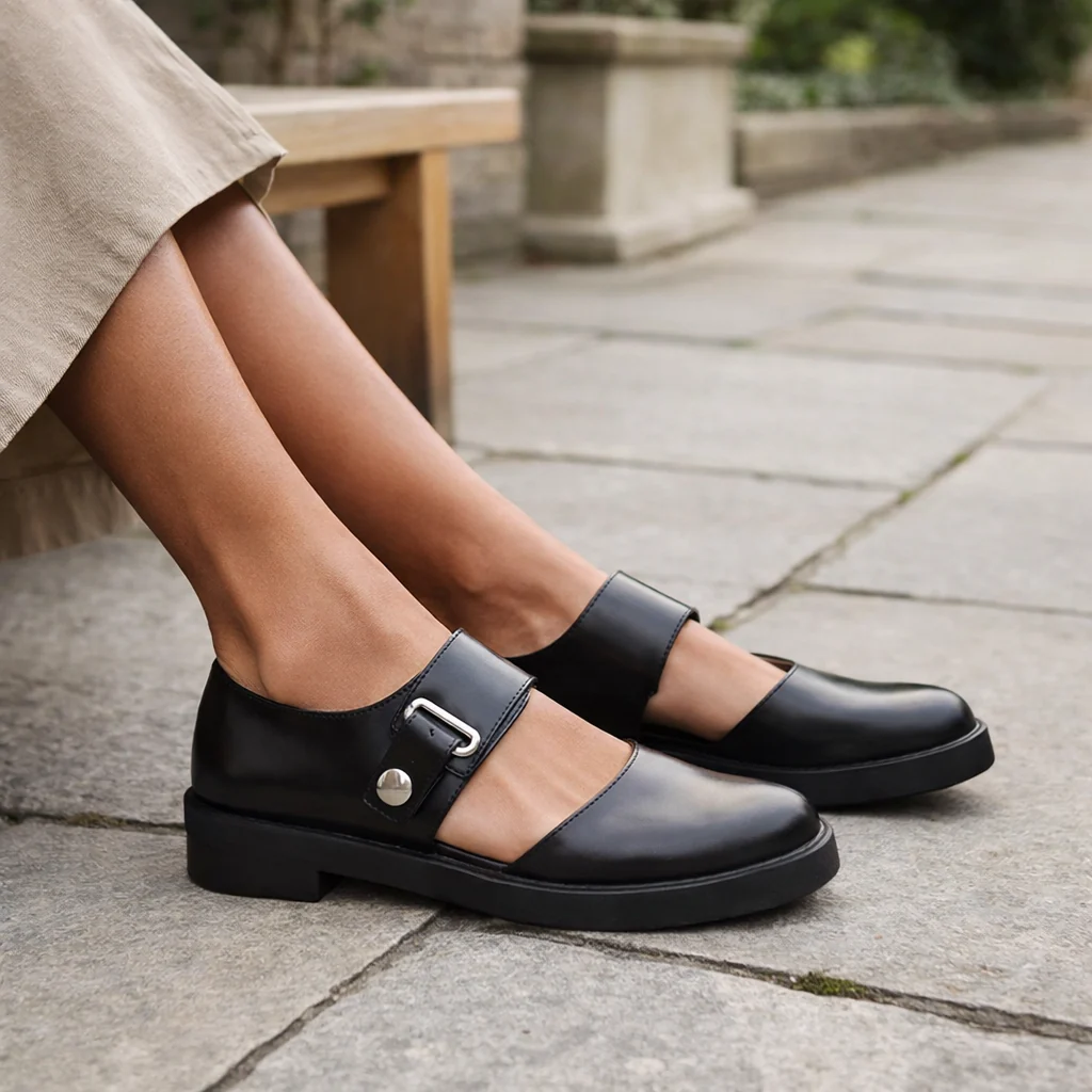 Chaussures Mary Jane pour Femmes | Confort Orthopédique | Noir, Bride