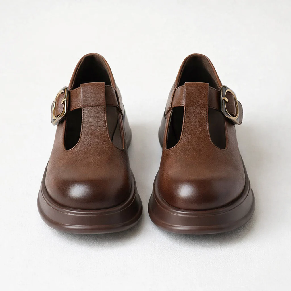 Chaussures Mary Jane pour femmes | Talon bloc plateforme, boucle cuir - Image 5