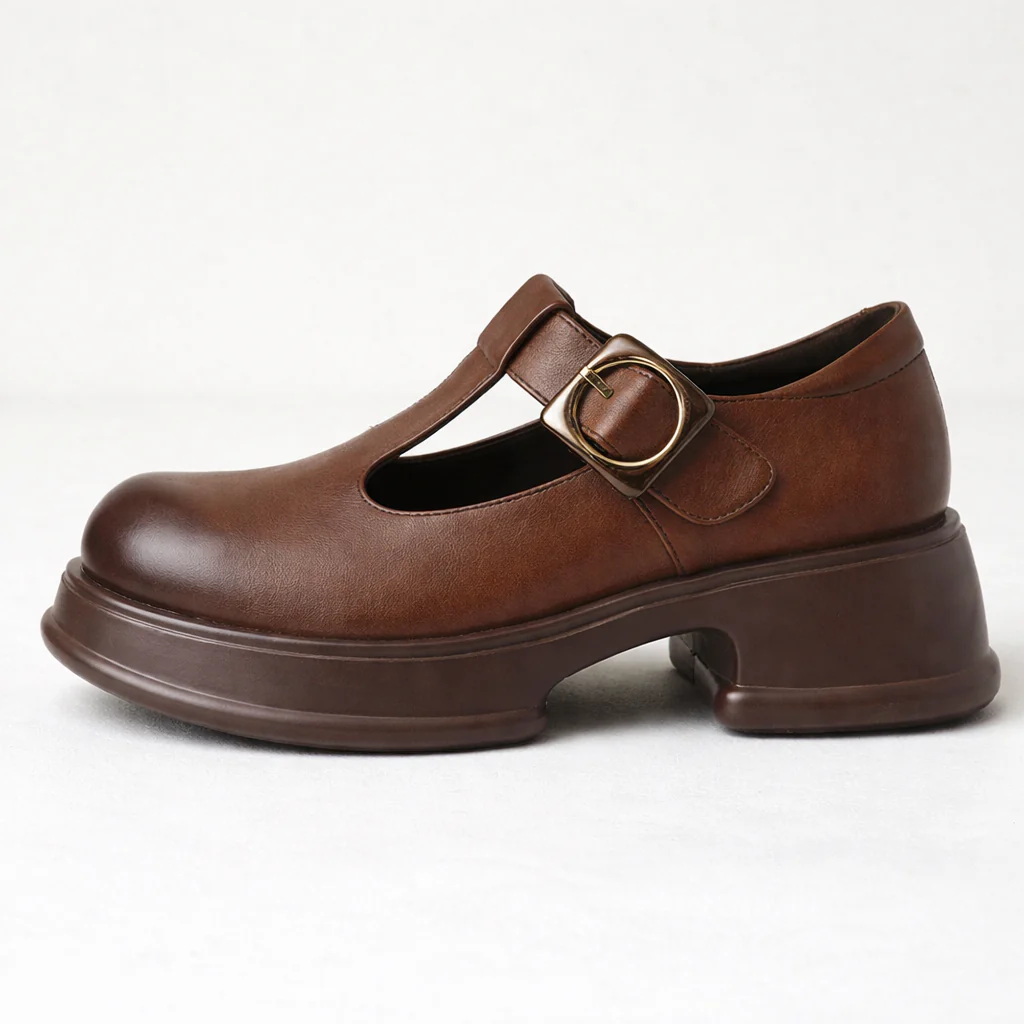 Chaussures Mary Jane pour femmes | Talon bloc plateforme, boucle cuir - Image 6