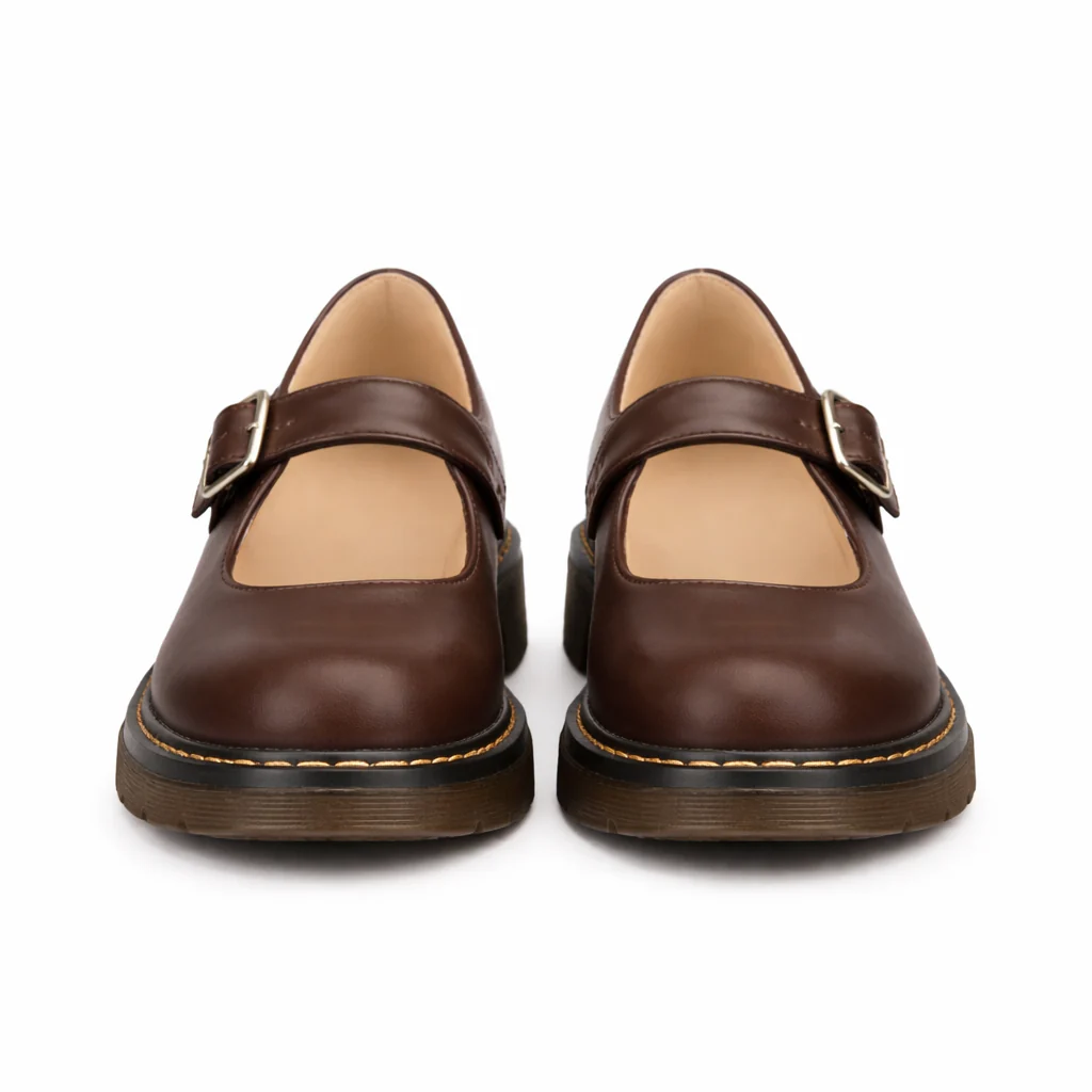 Chaussures Mary Jane pour femmes | Plateforme, semelle épaisse | Lanière à boucle en cuir - Image 4