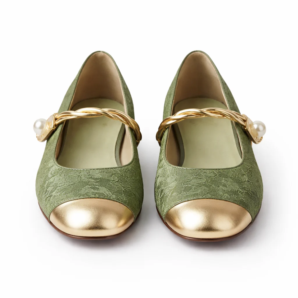 Chaussures Mary Jane pour femmes | Bout carré, Confort orthopédique | Ballerines avec bride perlée - Image 5