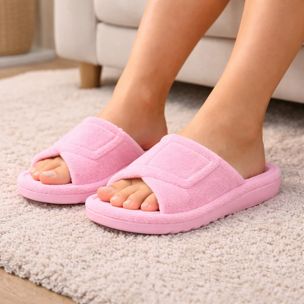 Pantoufles Orthopédiques Femme | Doublure Polaire | Fermeture Velcro - Image 6