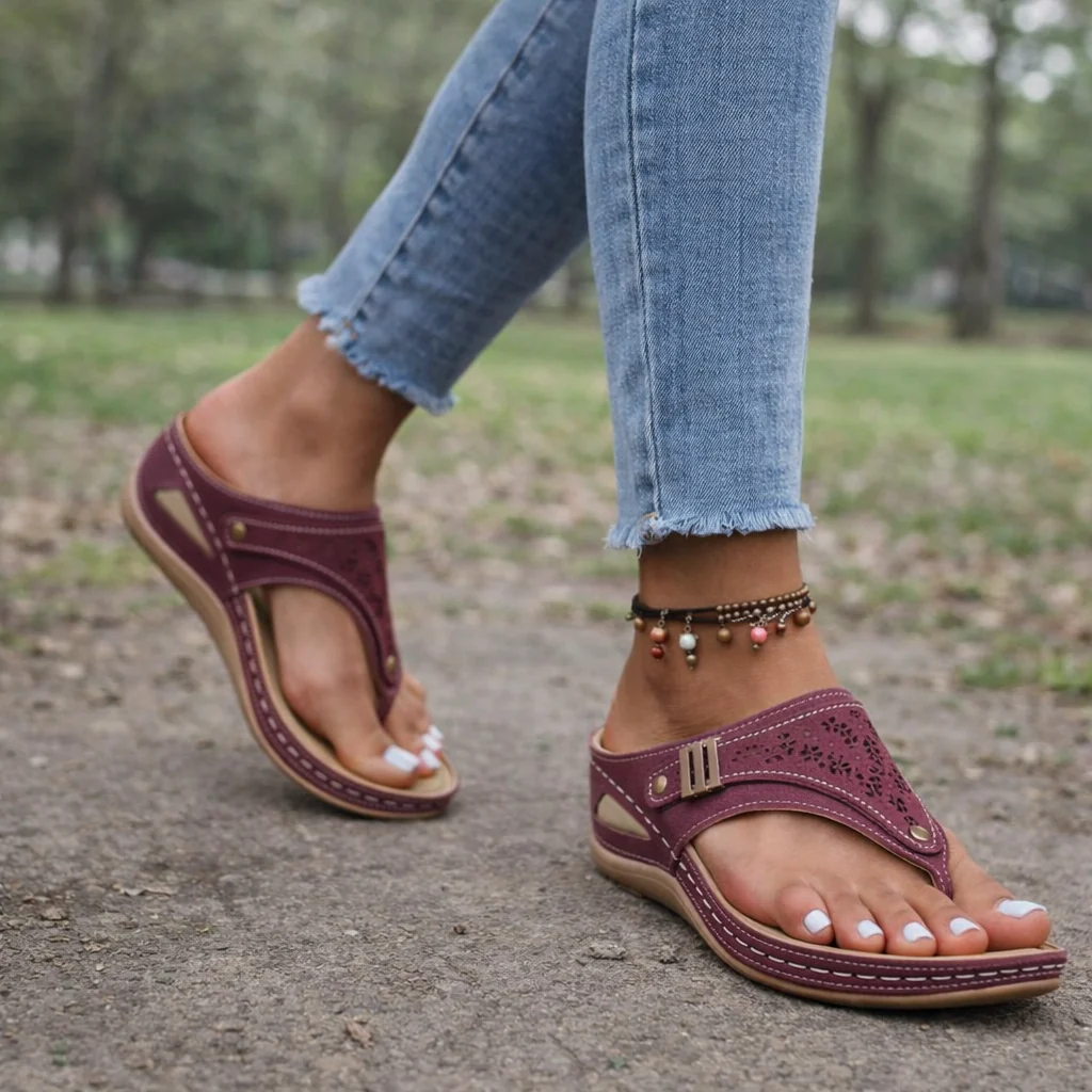 Sandales Orthopédiques Compensées Femme | Support Ergonomique, Design Élégant - Image 5