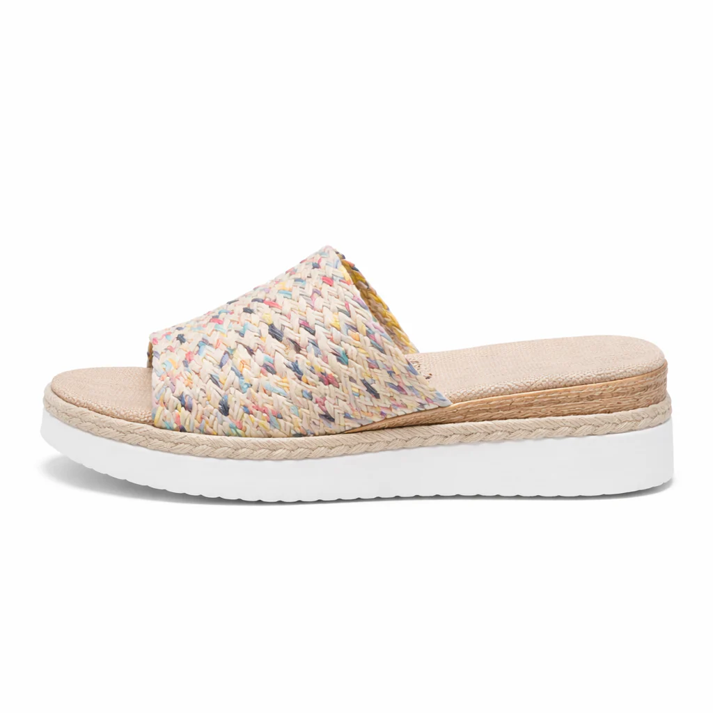Sandales pour femmes | Semelle compensée, tissée, bout ouvert - Image 7