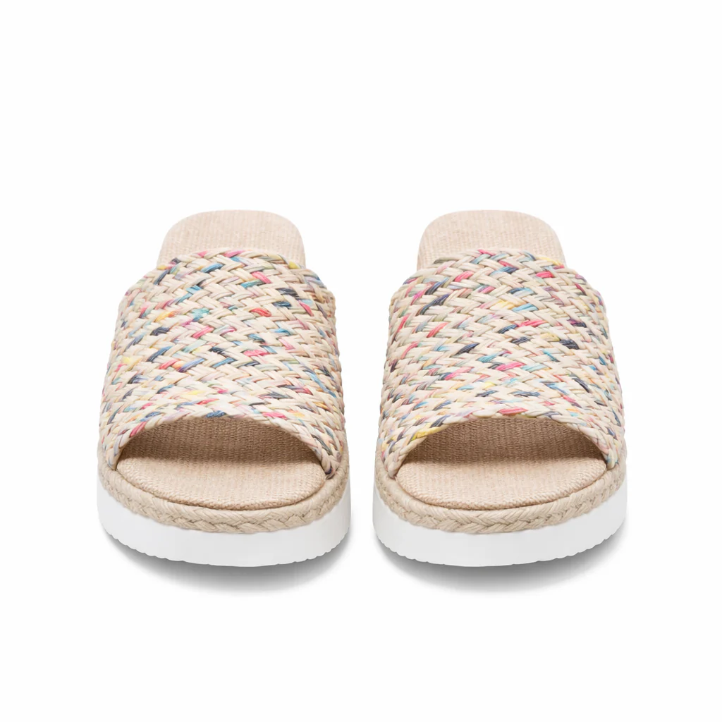 Sandales pour femmes | Semelle compensée, tissée, bout ouvert - Image 8