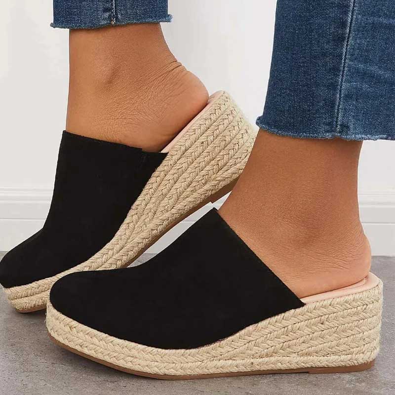 Mules Compensées Femme | Style Espadrille | Confort & Élégance - Image 3