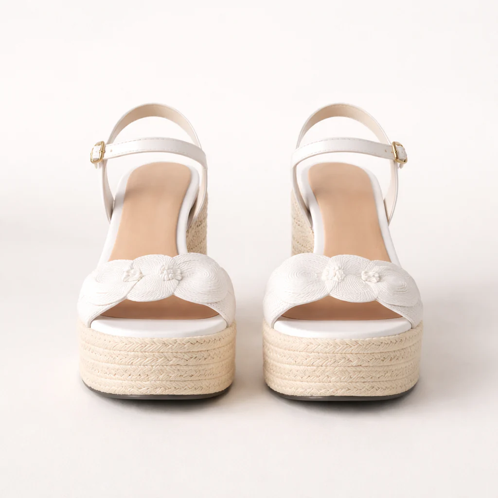 Sandales Compensées Femme | Bride Cheville, Plateforme | Espadrille, Soutien Rembourré - Image 5