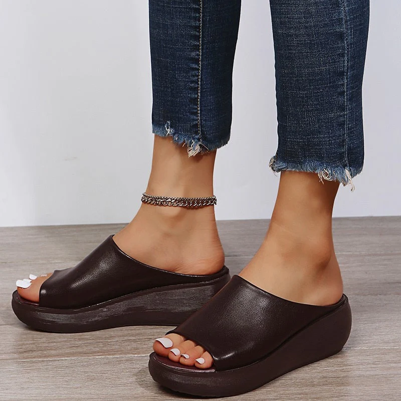 Sandales Compensées Femme | Bout Ouvert, Respirantes, Confortables - Image 2