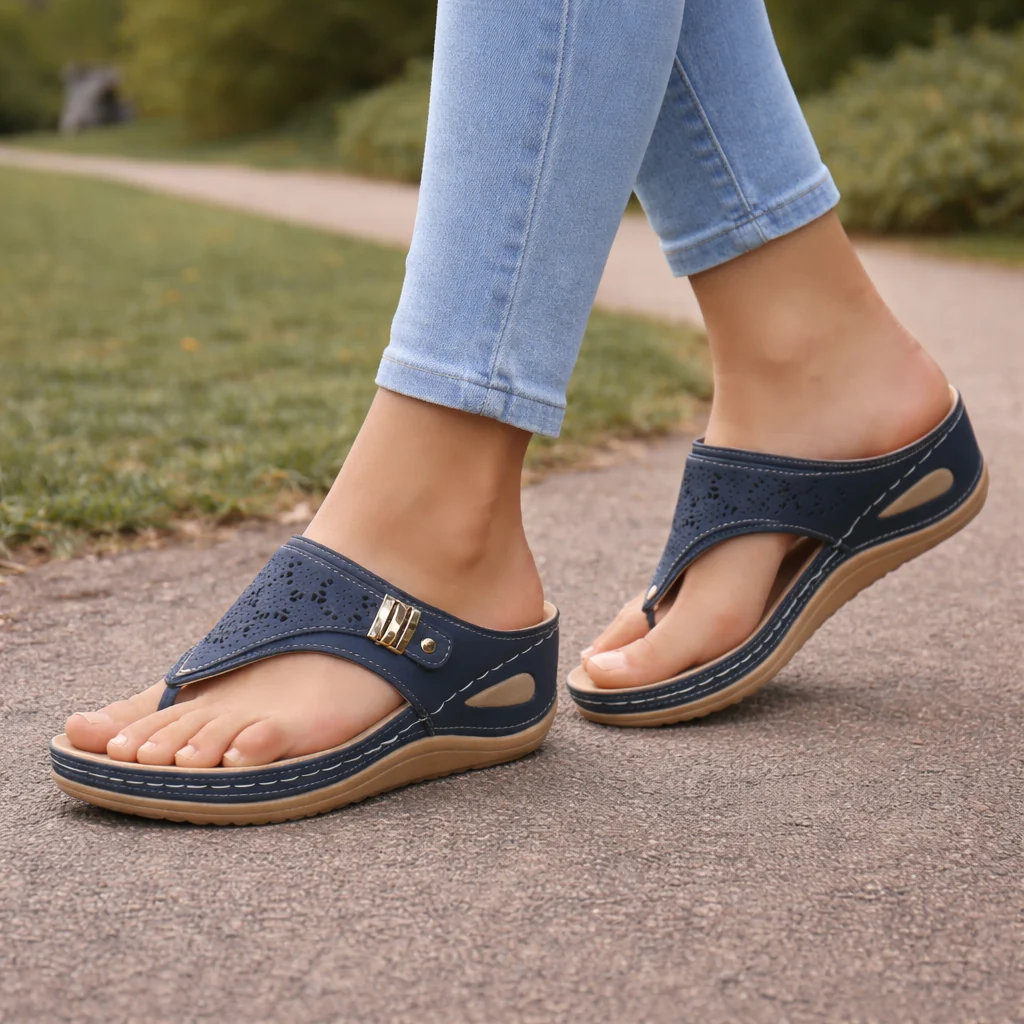 Sandales Compensées Femme | Tong | Semelle Confortable et Ergonomique - Image 2