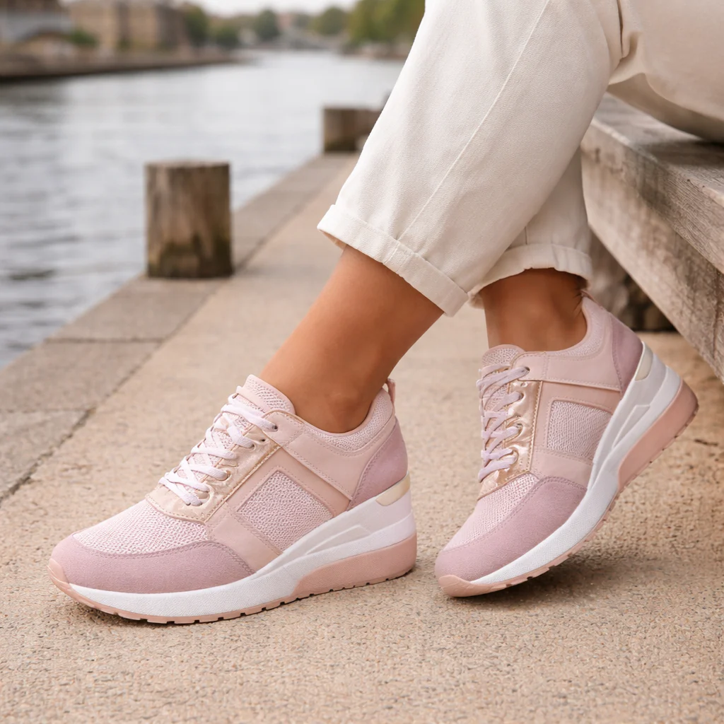 Baskets Compensées pour Femmes | Confortables, Élégantes | Perforées - Image 2