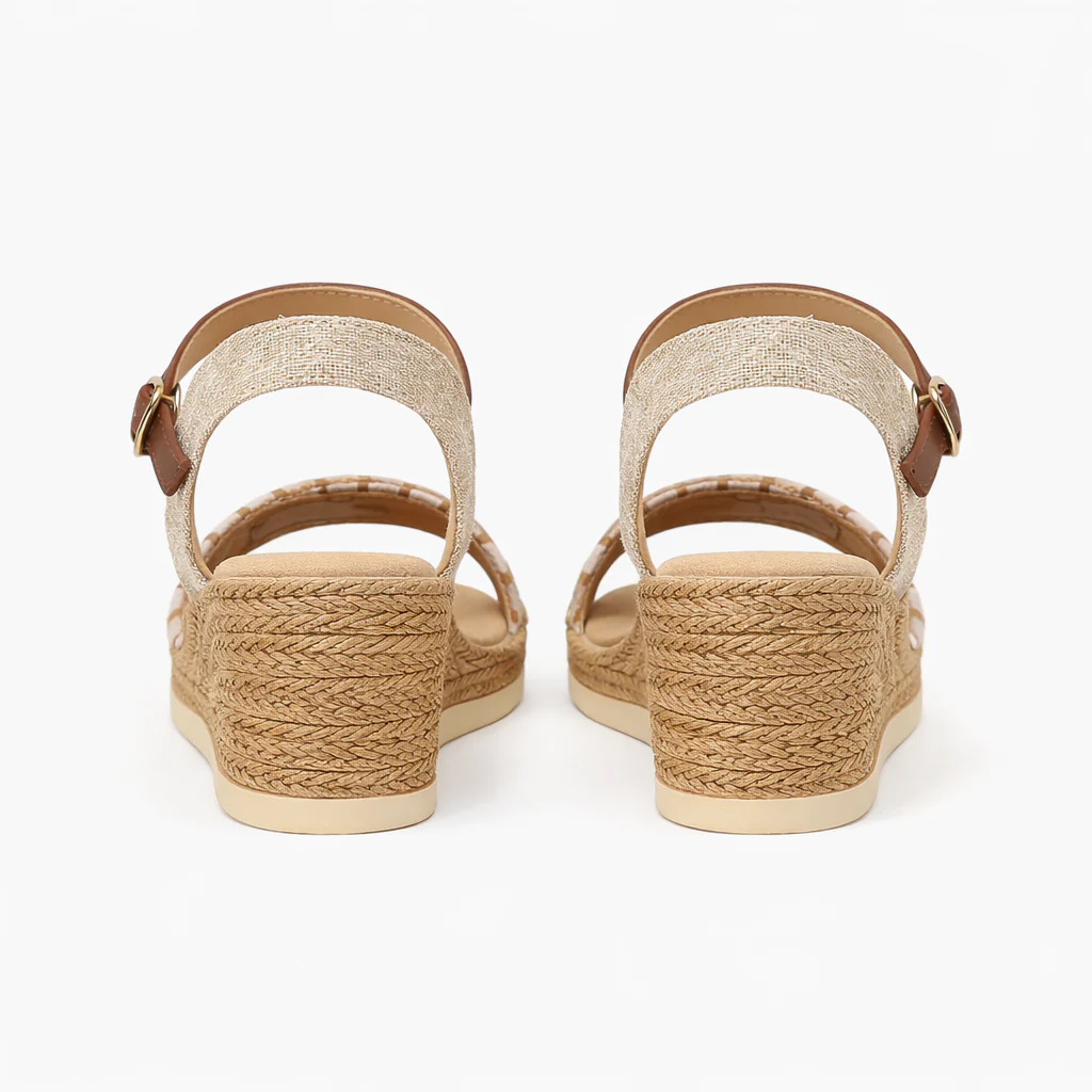 Sandales Tissées Femme | Talon Compensé, Bride à Boucle - Image 6