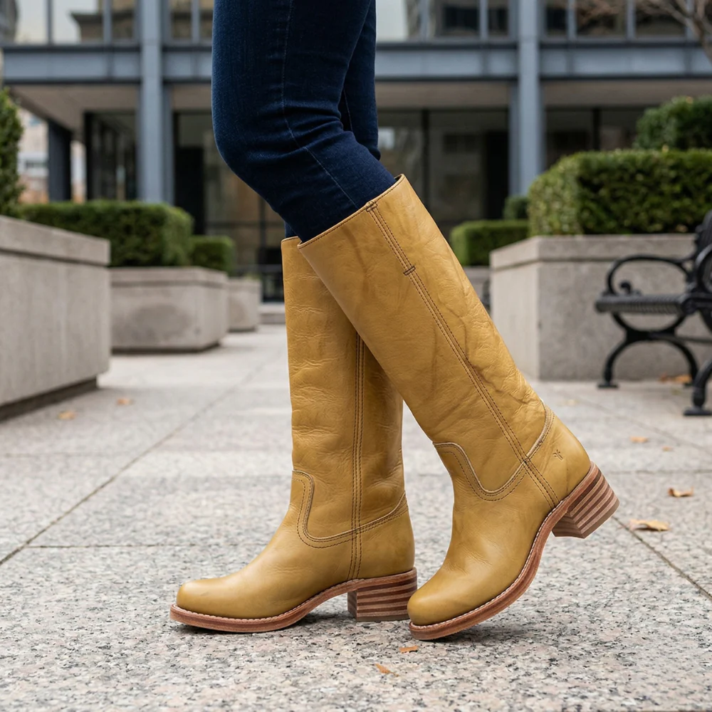 Bottes Structurées Hautes Wulfrun pour Femme | Cuir Premium - Image 2