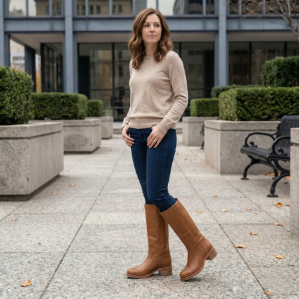 Bottes Structurées Hautes Wulfrun pour Femme | Cuir Premium - Image 6