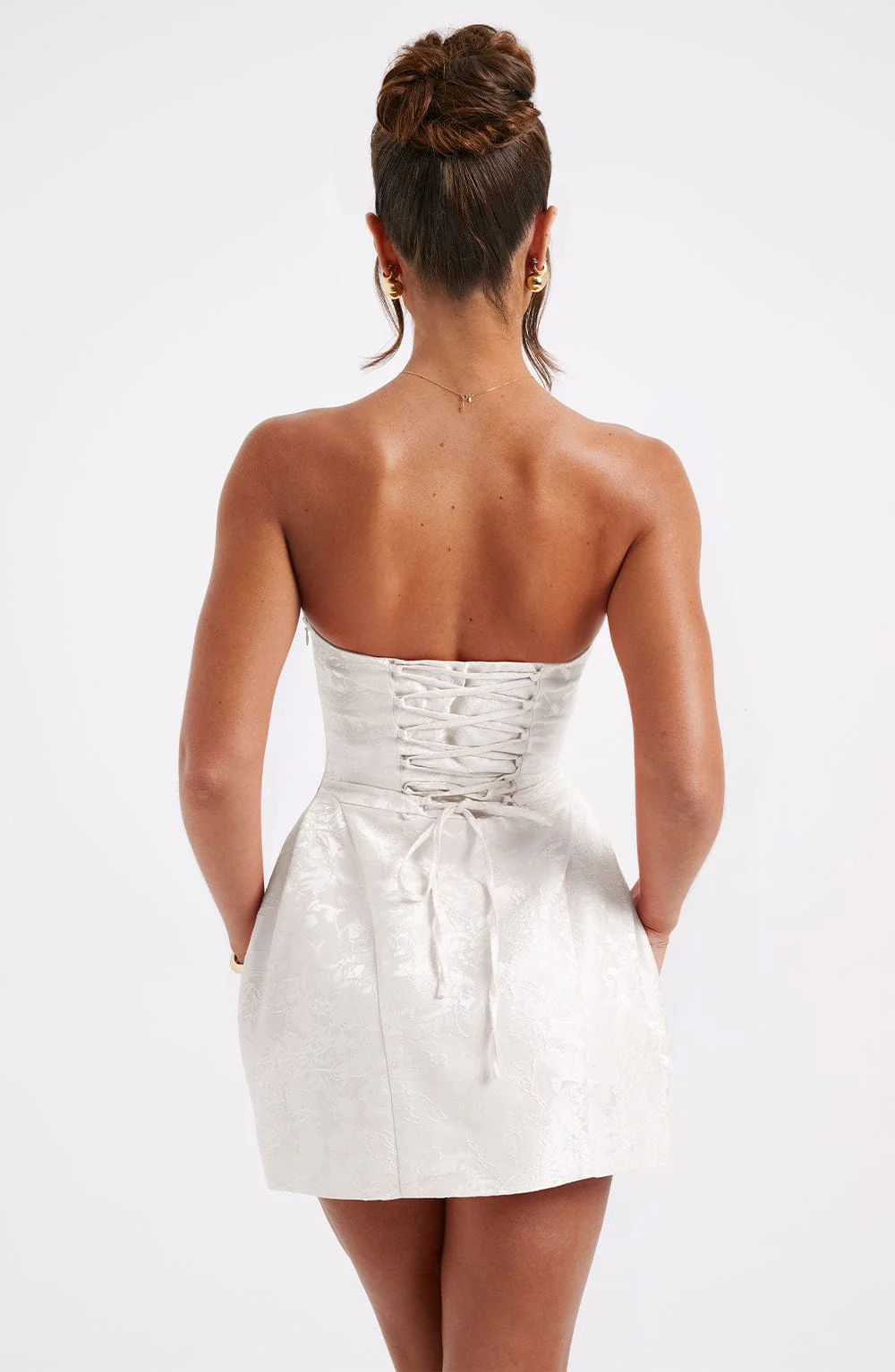 Yanci - Robe de bal mini luxe - Sans bretelles - Nœud - Image 4