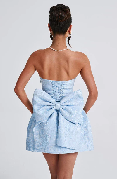 Yanci - Robe de bal mini luxe - Sans bretelles - Nœud - Image 8